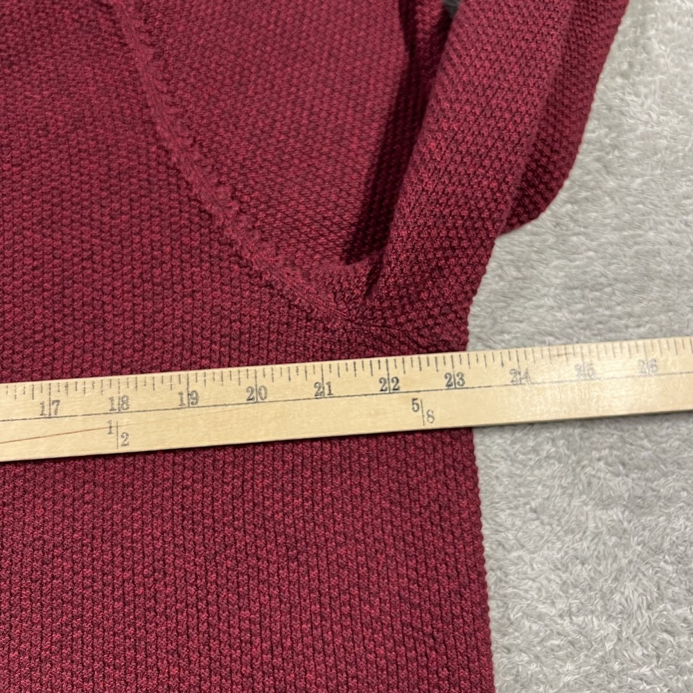 Lululemon Textured Knit Crewneck Sweater Mens XL Burgundy Sweatshirt - Picture 5 of 10